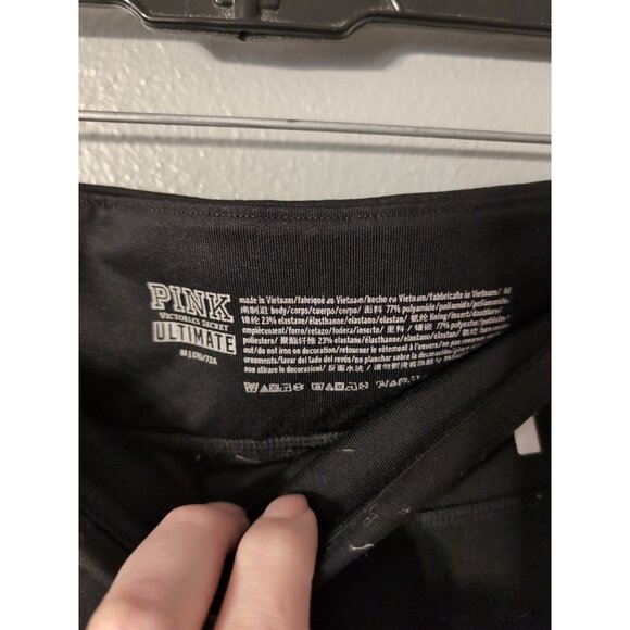 PINK Victoria's Secret Ultimate Gray Black Leggings Size M - Picture 3 of 7